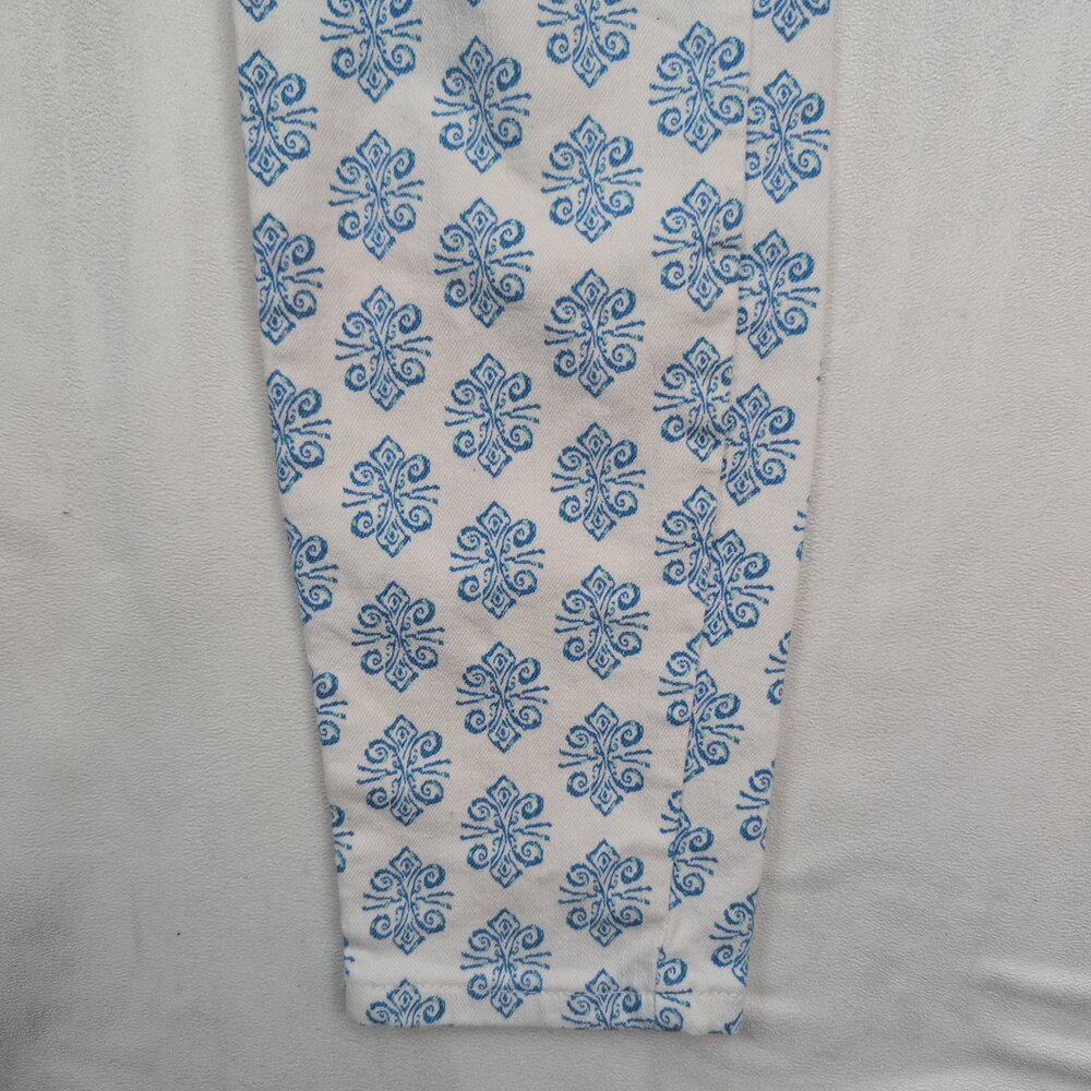 Vineyard Vines Blue Tile Print Skinny Jeans Women's Size 4 - Picture 9 of 12
